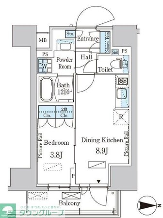 パークアクシス入谷の物件間取画像